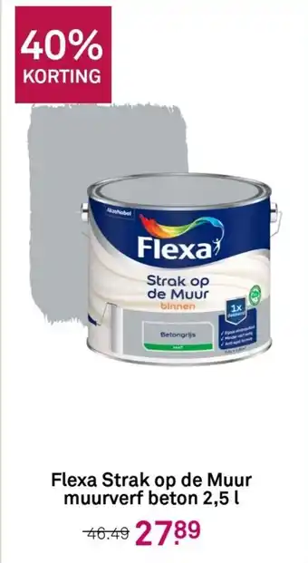 Karwei Flexa Strak op de Muur muurverf beton 2,5 l aanbieding