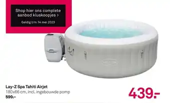 Karwei Lay-Z Spa Tahiti Airjet 180x66 cm, incl. ingebouwde pomp 599.- aanbieding