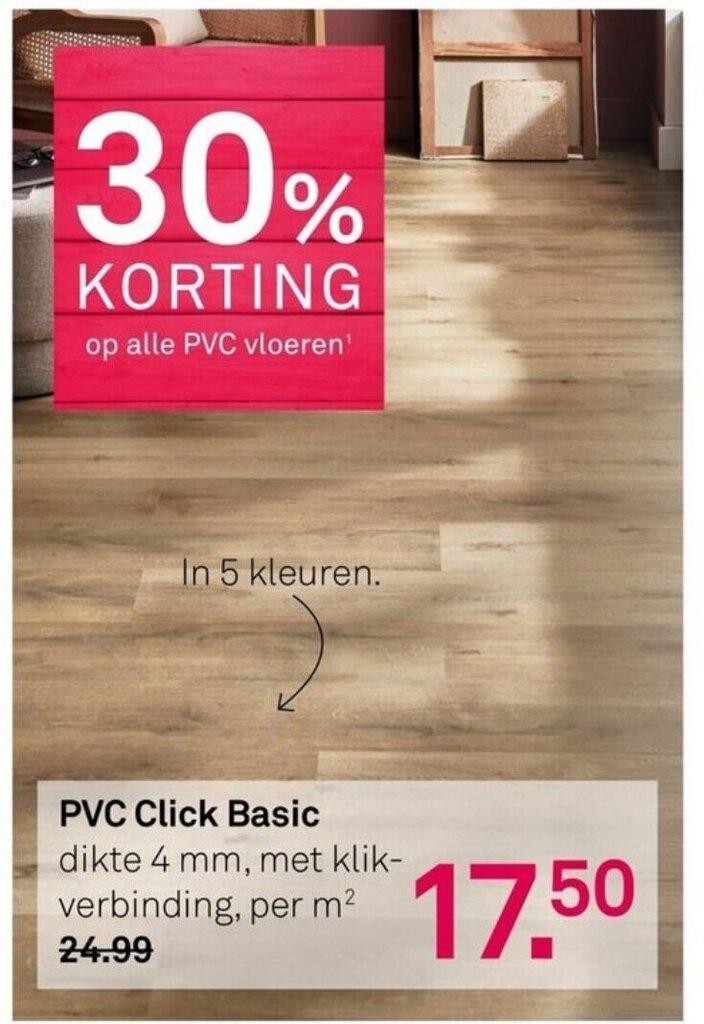 PVC Click Basic aanbieding bij Karwei