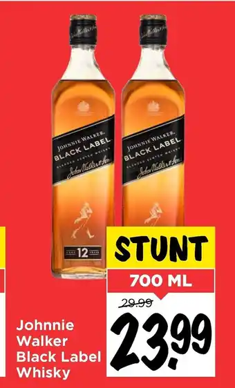 Vomar Voordeelmarkt Johnnie Walker Black Label Whisky 700 ml aanbieding