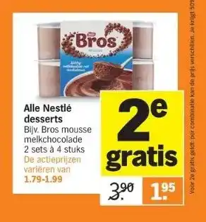 Albert Heijn Alle nestlé desserts aanbieding