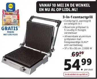 Lidl 3-in-1 contactgrill aanbieding