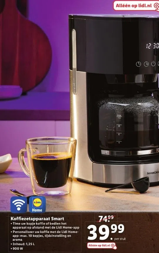 Koffiezetapparaat smart aanbieding bij Lidl