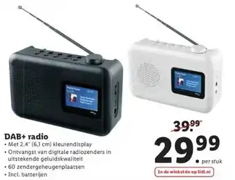 Lidl Dab+ radio aanbieding