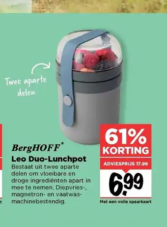 Vomar Voordeelmarkt BergHOFF Leo Duo-Lunchpot Adviesprijs aanbieding