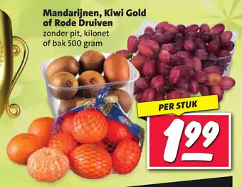 Nettorama Mandarijnen, Kiwi Gold of Rode Druiven aanbieding