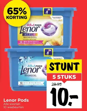 Vomar Voordeelmarkt Lenor Pods 5 stuks aanbieding