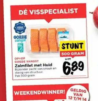 Vomar Voordeelmarkt Zalmfilet Met Huid 500 gram aanbieding