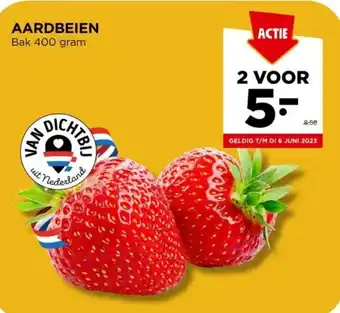 Jumbo AARDBEIEN Bak 2*400 gram aanbieding