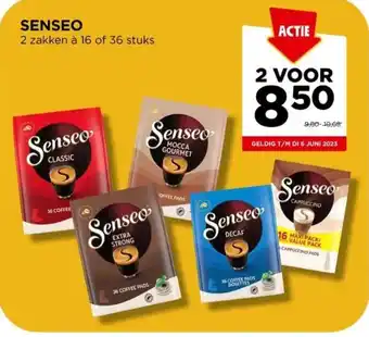 Jumbo SENSEO 2 zakken à 16 of 36 stuks aanbieding