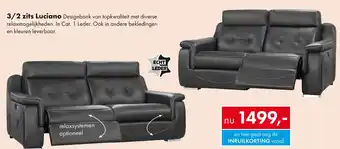 Woonsquare 3/2 zits luciano designbank aanbieding