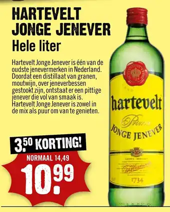 Dirck 3 HARTEVELT JONGE JENEVER 1L aanbieding