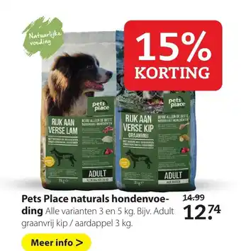 Pets Place Naturals hodenvoe-ding aanbieding