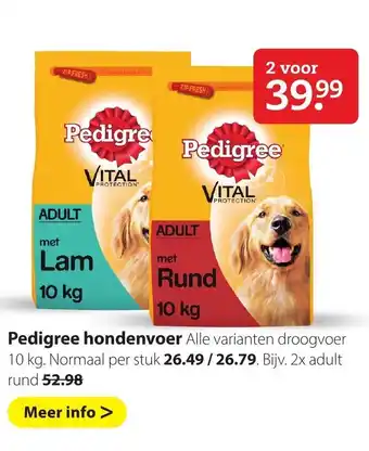 Pets Place Pedigree hondenvoer aanbieding