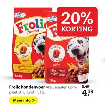 Pets Place Frolic hondenvoer aanbieding