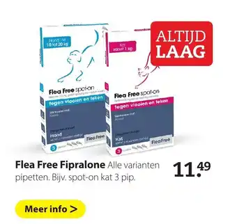 Pets Place Flea free fipralone aanbieding