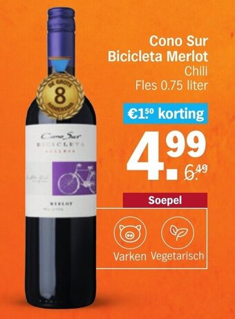 Albert Heijn Cono Sur Bicicleta Merlot aanbieding