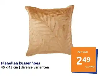 Action Flanellen kussenhoes aanbieding