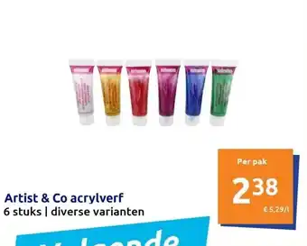 Action Artist & co acrylverf aanbieding