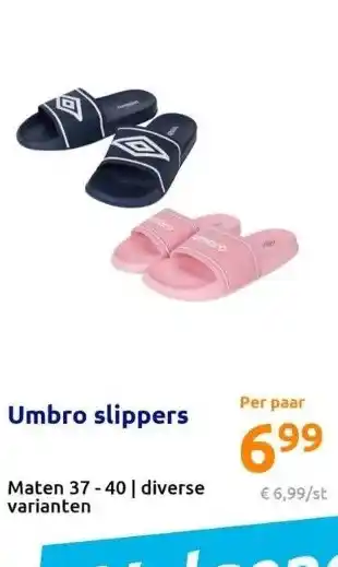 Action Umbro slippers aanbieding