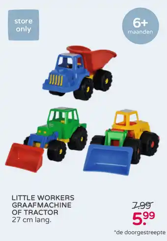 Prenatal Little workers graafmachine of tractor aanbieding