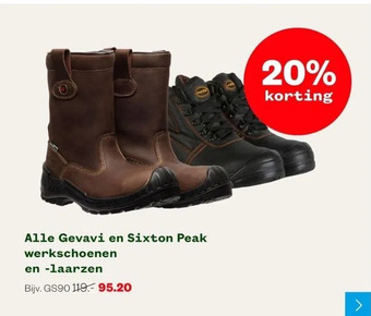 Welkoop Alle gevavi en sixton peak werkschoenen en laarzen aanbieding