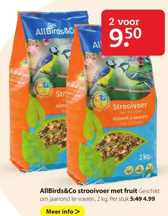 Pets Place Allbirds&co strooivoer met fruit aanbieding