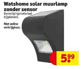 Kruidvat Watshome solar muurlamp zonder sensor aanbieding