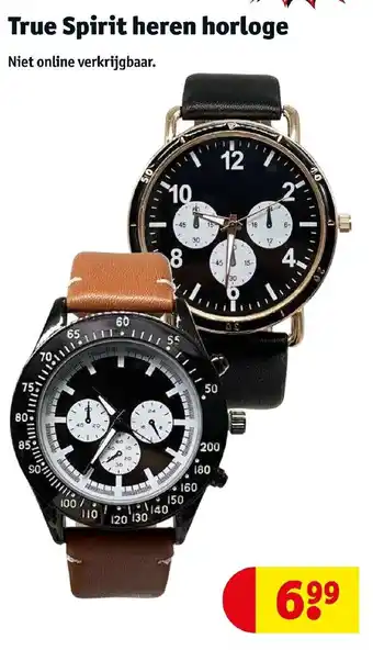 Kruidvat True Spirit heren horloge aanbieding