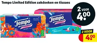 Kruidvat Tempo Limited Edition zakdoeken en tissues aanbieding