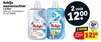 Kruidvat Robijn wasverzachter 1.8 liter aanbieding