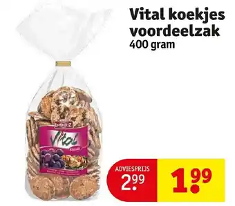 Kruidvat Vital koekjes voordeelzak 400 gram aanbieding