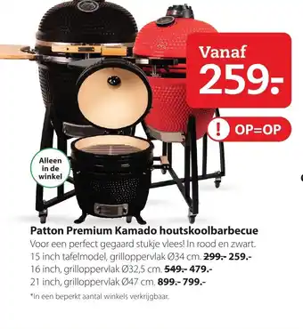 Boerenbond Patton premium kamado houtskoolbarbecue aanbieding