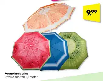 Big Bazar Parasol fruit print diverse soorten, 1,9 meter aanbieding