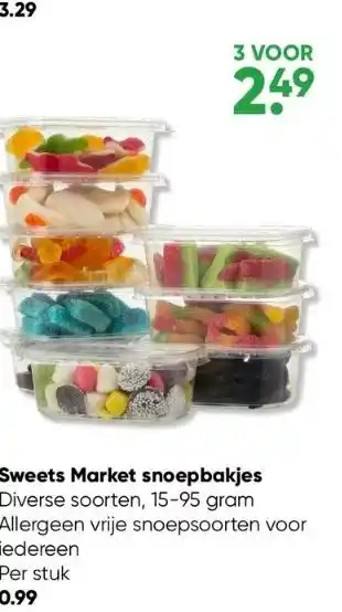 Big Bazar Sweets market snoepbakjes diverse soorten, 15-95 gram aanbieding