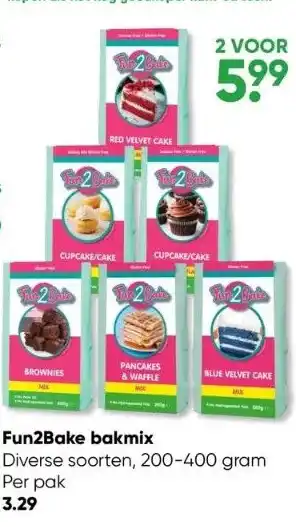 Big Bazar Fun2bake bakmix diverse soorten, 200-400 gram aanbieding