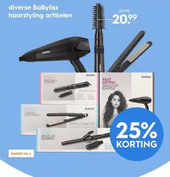 Blokker Diverse babyliss haarstyling artikelen aanbieding