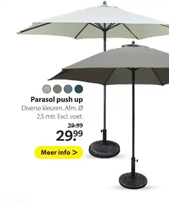 Boerenbond Parasol push up aanbieding