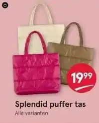 Etos Splendid puffer tas aanbieding