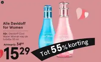 Etos Alle davidoff for women aanbieding