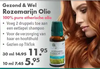 Gezond & Wel Gezond & wel rozemarijn olie 100% pure etherische olie aanbieding