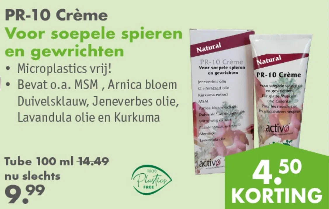 Gezond & Wel Pr-10 crème aanbieding