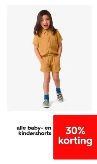 HEMA Alle baby- en kindershorts aanbieding