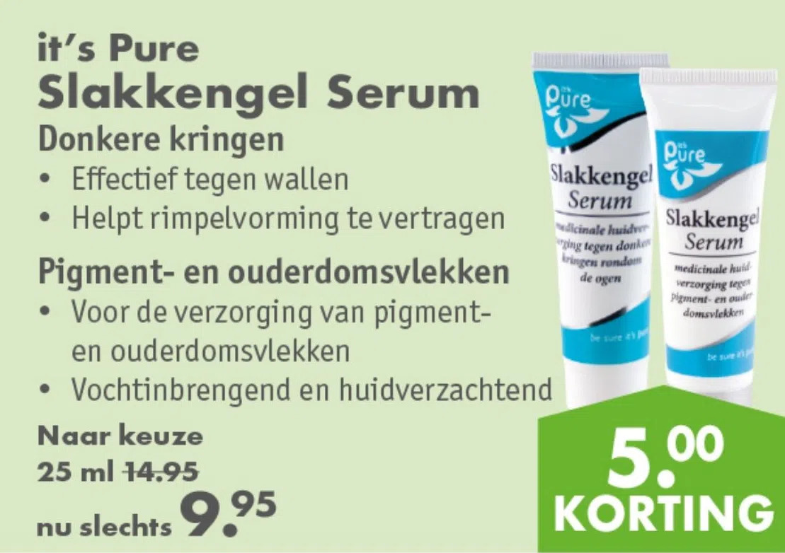 Gezond & Wel It's pure slakkengel serum aanbieding