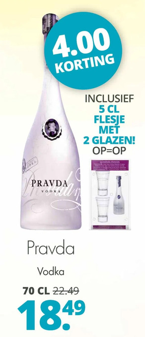 Mitra Pravda vodka aanbieding