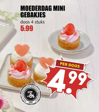 MCD Supermarkt Moederdag mini gebakjes aanbieding