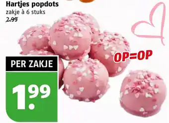 Poiesz Hartjes popdots zakje à 6 stuks aanbieding