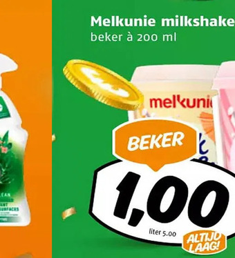 Poiesz Melkunie milkshake aanbieding