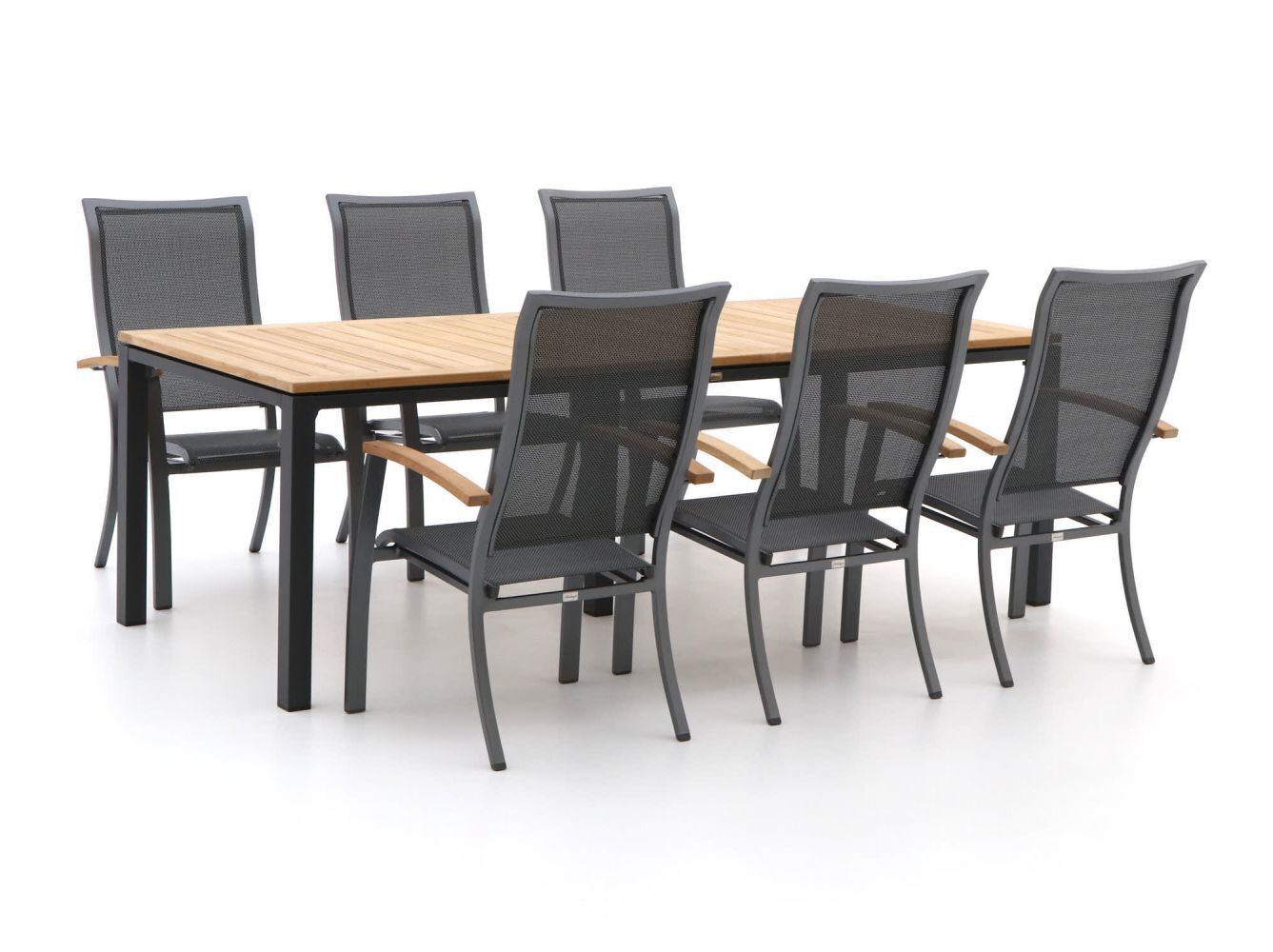 Kees Smit Bellagio lugo/linosa 240cm dining tuinset 7-delig stapelbaar - laagste prijsgarantie! aanbieding