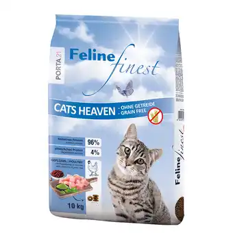 Zooplus 2x10kg feline finest cats heaven graanvrij porta 21 kattenvoer aanbieding